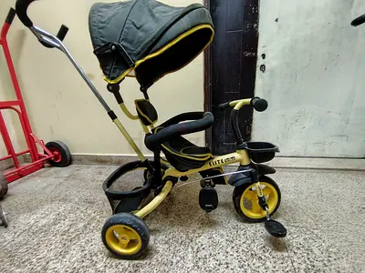 Used 3-in-1 Push Tricycle with Canopy and Parent Handle - Good Condition