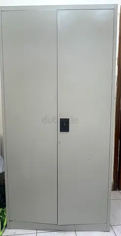 Metal Storage Cabinet - 2-Door Lockable, Good Condition