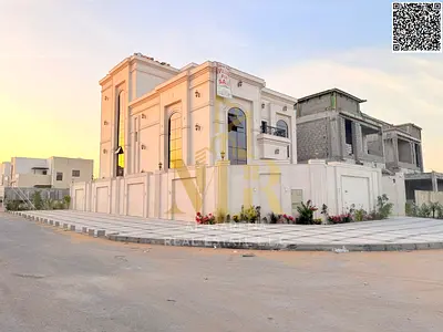Luxury villa for sale in Al Helio 2. Elegant design featuring 7 spacious bedrooms and ultra-luxurious finishes in a strategic location in Ajman 🏡✨
