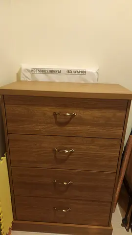 Danube home Wooden 4-Drawer Chest of Drawers -  PERFECT CONDITION NEVER USED