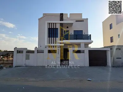 Two-story villa with a roof terrace, price includes electricity and water, in one of the most prestigious areas of Ajman. Freehold ownership for all n