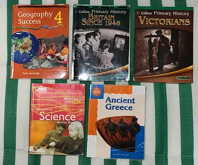 5th-6th grade school textbooks all for 100 aed.