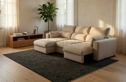 L-Shaped ikea eskilstuna lshape sofa bed beige