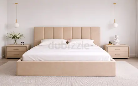 Upholstered Brand new Queen size bed frame storage including medical mattress good Quality Queen bed