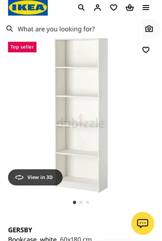 IKEA GERSBY White 60x180 cm Bookcase - Good Condition