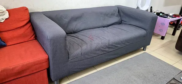 Used 3-Seater Grey Fabric Sofa – Good Condition