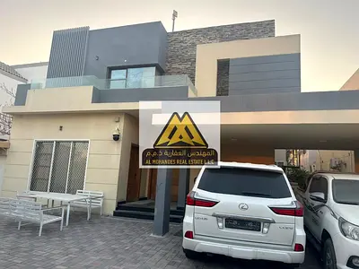 Villa for Sale in Al Muweihat 2, Ajman | 5 Master Bedrooms + Majlis + Living Room | Equipped Kitchen + Maid & Driver Rooms | 5,000 sq. ft.