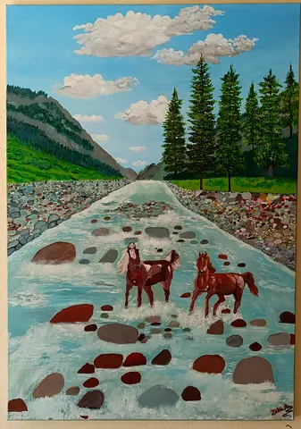 Original Landscape  high in the wind rivers