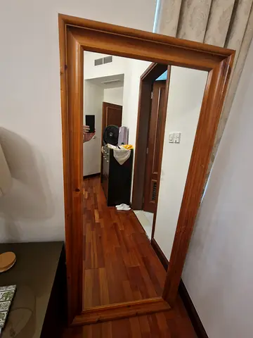 Large Full-Length Wooden Framed Mirror - Solid Wood