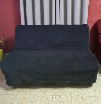 Compact Black Sofa Bed / Futon - Good Condition