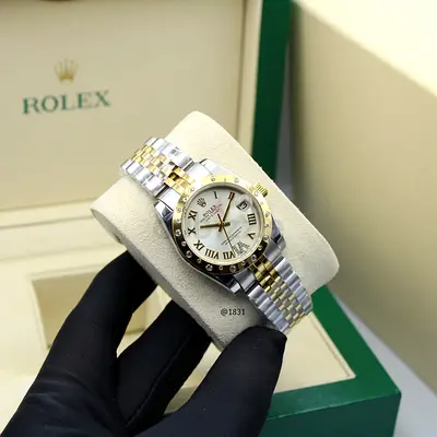 Rolex Two-Tone Datejust Ladies Watch - Jubilee Bracelet, White Dial