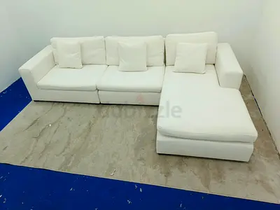 Selling Marina home white color lshape sofa