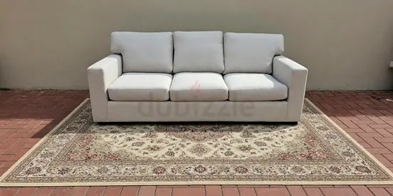 Cratebarrel pull out sofa bed with mattress beige