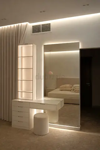 Modern LED Dressing Table with Mirror  Storage – Custom Design Furniture Work for Bedroom