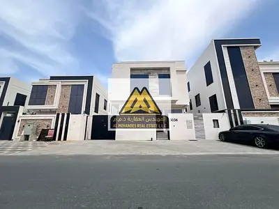 فيلا للبيع في الياسمين عجمان، 5 غرف وصالة ومجلس وغرفة عاملة، باركن 4 سيارات، شامل كهرباء وماء ومكيفات، 1950000 قابل للتفاوض