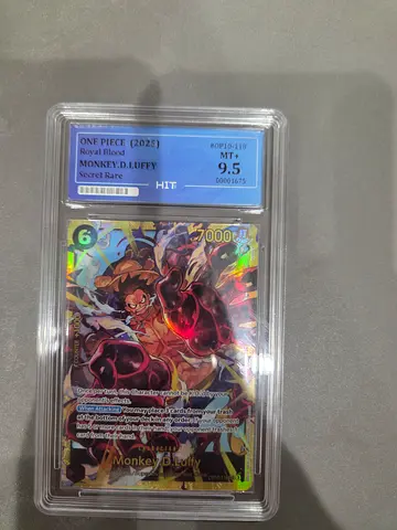 One Piece Card Game - Single Graded/Slabbed Card (in plastic case). Luffy