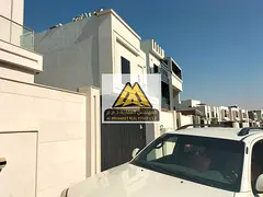 Brand new villa in Al Zahia for annual rent – ​​5 master bedrooms – equipped with an indoor 