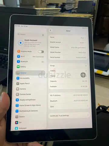 Apple iPad (10.2 9th ) - Good Working Condition, 64 Gb
