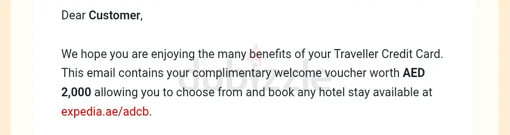 I have expedia hotel stay 2000AED voucher