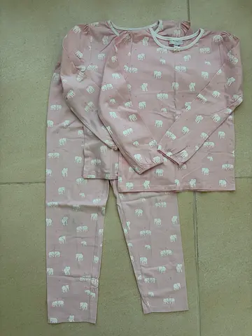 The White Company Pink and White Elephant Pyjamas