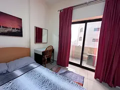 FURNISHED ROOM WITH BALCONY FOR GENTS IN QASIMIA SHARJAH