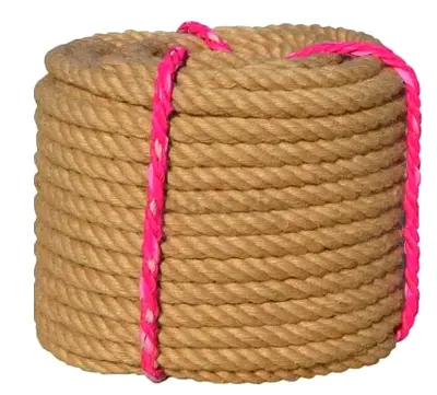 100% Natural Jute Yarn Rope Twine Twisted Manila Hemp Rope for Craft Garden Decor Exercise 20 Meter