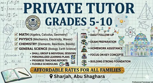 Professional private tutor for math, physics, chemistry, and science
