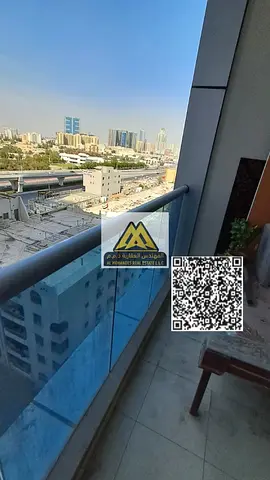 غرفة وصالة للإيجار في السيتي تاور عجمان بإطلالة مفتوحة ومساحة كبيرة مع غرفة ماستر وإيجار سنوي مفروش وغير مفروش وبأقساط مريحة مناسبة للسكن العائلي شركة
