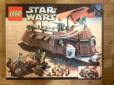 BRAND NEW RARE LEGO 6210 STAR WARS JABBA SAIL’S BARGE AUTOGRAPHED BY BILLY DEE WILLIAMS