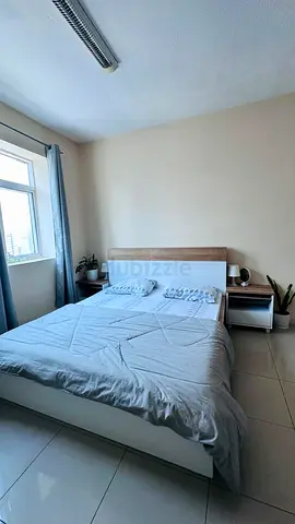 Bed frame with matress and 2 side tables