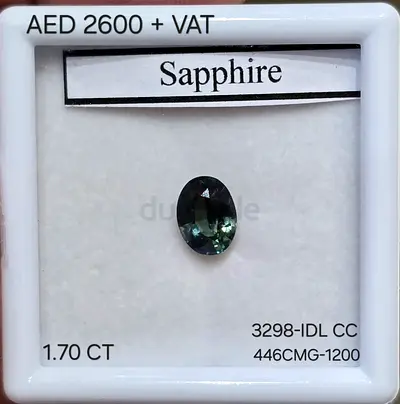 Natural Green Sapphire 1.78 CT gemstone for sale in Dubai