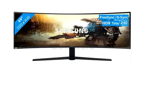 Samsung Odyssey G9 QLED Gaming Monitor 49 Inch Ultrawide Curved 240HZ DQHD 5120x1440 1ms G-Sync