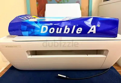 HP DeskJet All-in-One Printer (used) with Double A A4 Paper Pack  HDMI Cable