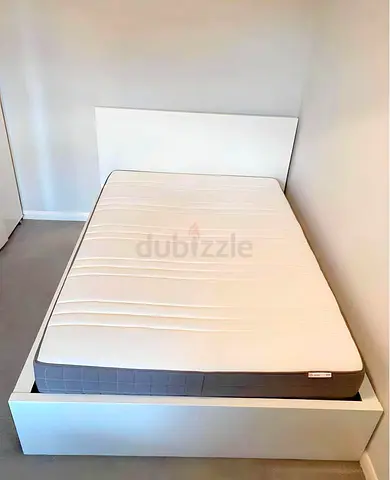 Ikea malm double bed with ikea mattress like new