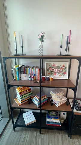 Metal  Wood Shelving Unit - Good Condition