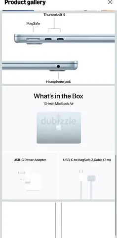MACBOOK Air 13 inch M4 , sky blue 265GB
