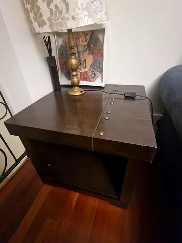 Solid Wood Side Table / End Table with Drawer - Dark Brown. I have 2 of them
