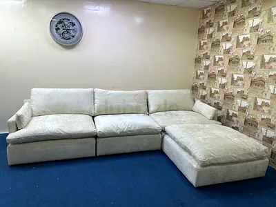 Beige color home centre modular sofa