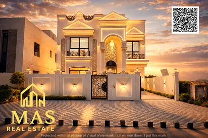 تحفة معمارية للبيع في الحليو 2 – عجمان | طابقين + رووف | 5 ماستر | شامل المكيفات المركزية