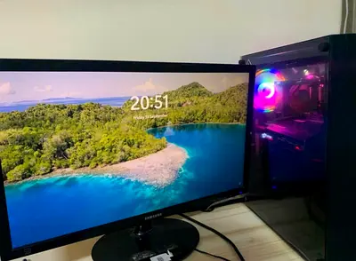 Gaming Desktop PC with 24-inch Samsung Monitor (Ready to Use)