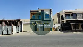 Villa for rent in Al Yasmeen, Ajman: 5BHK, spacious hall, majlis, kitchen, parking, modern design. F