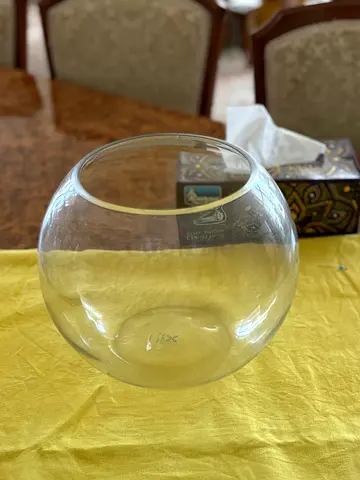 Clear Glass Fishbowl / Decorative Vase - Large Round Bowl