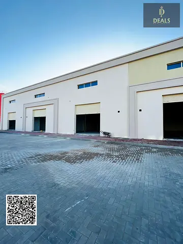 مستودع جديد للإيجار في الجرف 2 – عجمان | 2120 قدم² | كهرباء 15 كيلو وات