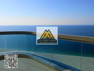 شقة فاخرة للإيجار السنوي في أبراج الكورنيش – عجمان، بإطلالة بحرية كاملة ومساحة كبيرة جداً، مع فرش فاخر وتصميم راقٍ يناسب الباحثين عن السكن المميز.