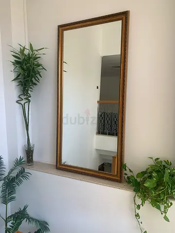 Large Ornate Full-Length Wall Mirror - Gold Frame 180x90