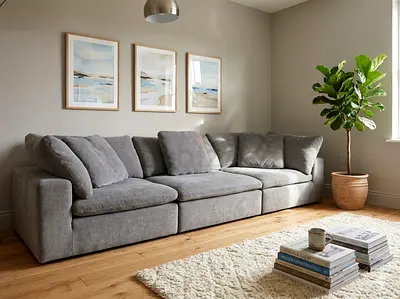 Pan home pianca feather 🪶 filled modular sofa