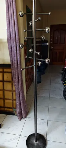 Tall Stainless Steel Coat  Hat Stand – Free-Standing Rack