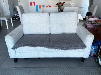 Light Grey 2-Seater Sofa from Home Center - Good Condition