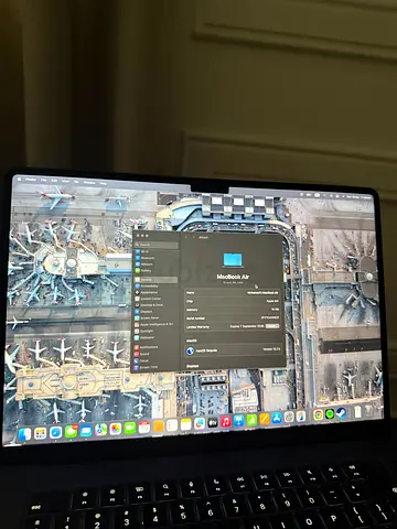 MacBook Air m4 chip 15 inches black color one time used only