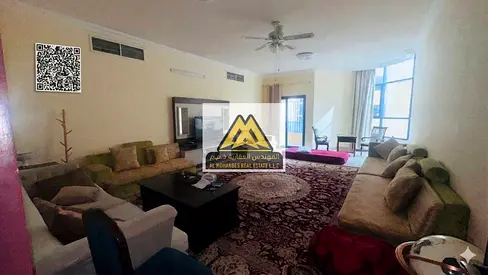 مساحة كبيرة جدا | 3 حمامات بالشقة | موقع مميز بالقرب من جميع الخدمات | سهل المخرج للشارقة ودبي